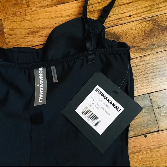 Norma Kamali Women’s Standard Underwire Swim Dress Mini Black Size S - Picture 15 of 16